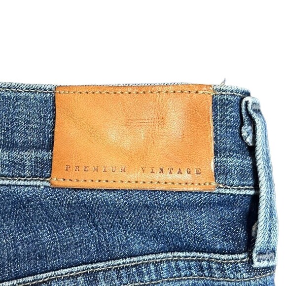 Citizens Of Humanity Rocket High Rise Crop in Carmel Blue Raw Hem Womens Size 25 - Picture 8 of 12